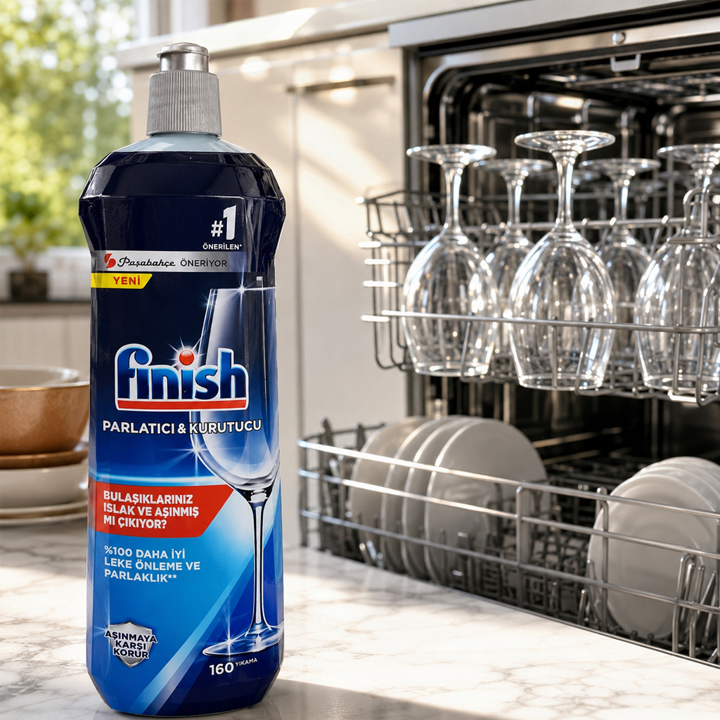 مایع جلادهنده ماشین ظرفشویی فینیش مدل Black Parlatici حجم 800 میلی‌لیتر